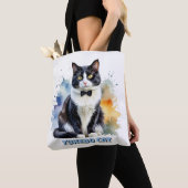 Tote Bag Chat smoking élégant (De près)