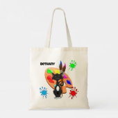 Tote Bag Chat Smoking Et Palette De Peinture (Dos)