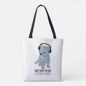 Tote Bag Chat souriant amusant Soutien à la clientèle Epic  (Dos)