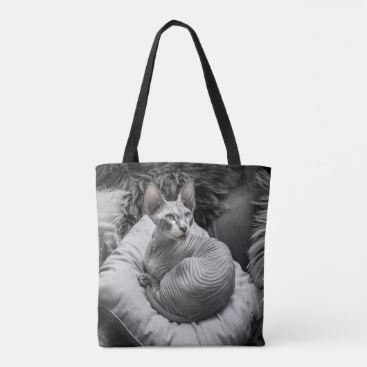 Tote Bag Chat Sphynx sans cheveux (Dos)