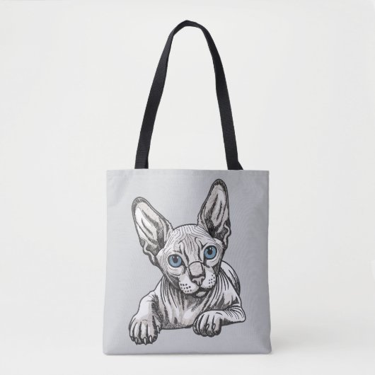 Tote Bag Chat Sphynx sans poils (Devant)