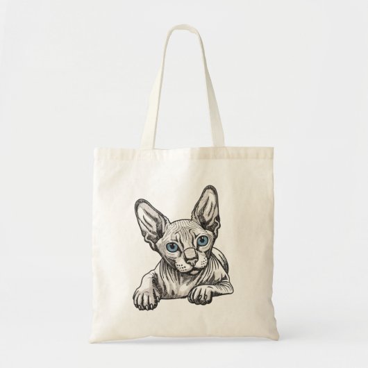 Tote Bag Chat Sphynx sans poils (Devant)