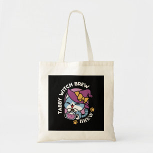 Tote Bag Chat Tabby Halloween – Chapeau de Sorcière & Art d