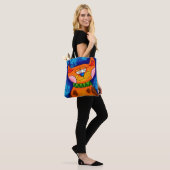 Tote Bag Chat Tabby Orange Souriant (Sur le modèle)