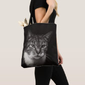 TOTE BAG CHAT TABLEAU D'ARGENT (De près)