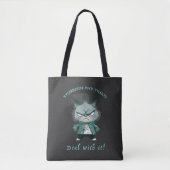 Tote Bag Chat Têtu Devoir Avec Elle Mignonne Adorable Drôle (Devant)