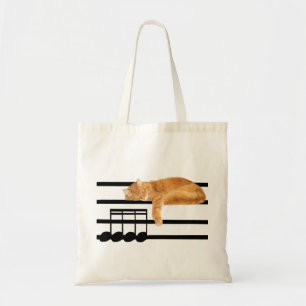 Tote Bag Chat tigré musical de minou