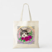 Tote Bag Chat Tuxedo Roses Roses (Dos)