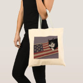 Tote Bag Chat USA (Devant (produit))