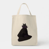 Tote Bag Chat vampire ombre dans une cape de velours (Dos)