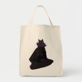 Tote Bag Chat vampire ombre dans une cape de velours (Devant)