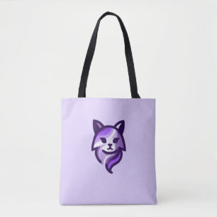 Tote Bag Chat violet élégant