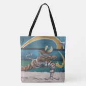 Tote Bag Chat Warrior Jouer Beach Volleyball Graphisme Four (Devant)