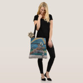 Tote Bag Chat Warrior Jouer Beach Volleyball Graphisme Four (Sur le modèle)