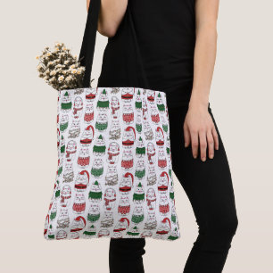 Tote Bag Chat X-mas mignon et drôle