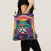 Tote Bag Chat zen moderne (De près)