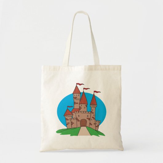Tote Bag Château avec drapeaux (Devant)