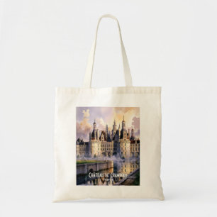 Tote Bag Château de Chambord Loire France Aquarelle Château