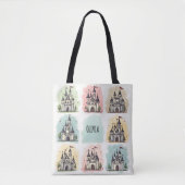 Tote Bag Château de conte de fées adorable Doodles (Devant)