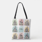 Tote Bag Château de conte de fées adorable Doodles (Dos)
