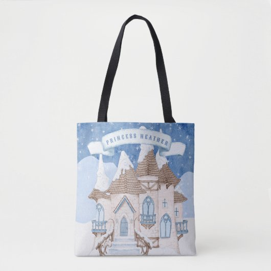 Tote Bag Château d'hiver neige (Devant)