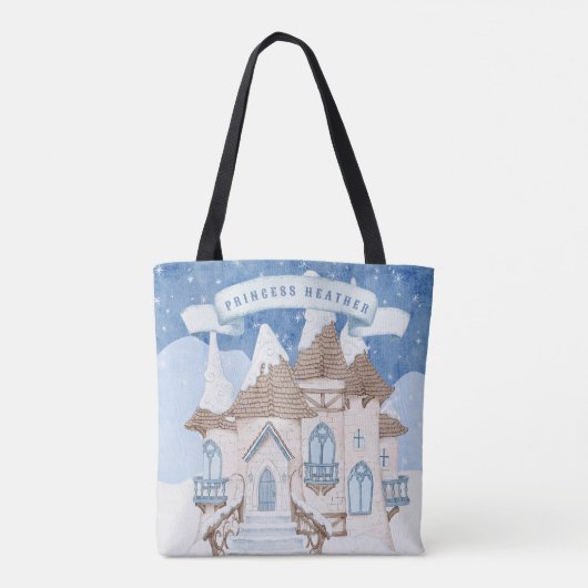 Tote Bag Château d'hiver neige (Dos)