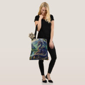 Tote Bag Château du Dragon médiéval coloré (Sur le modèle)