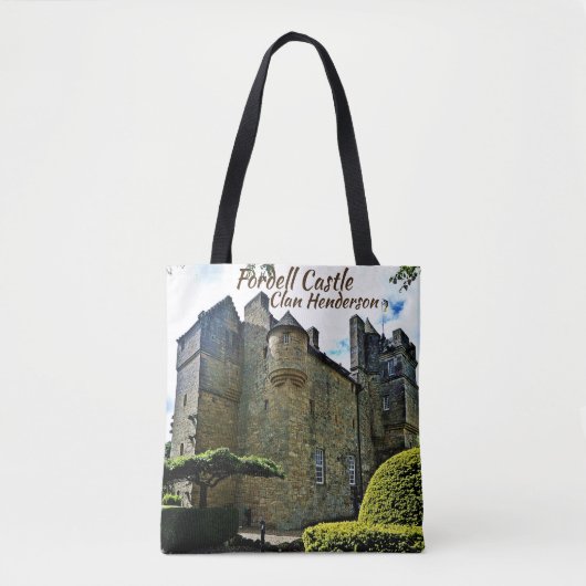 Tote Bag Château Fordell du clan écossais unique Henderson (Devant)