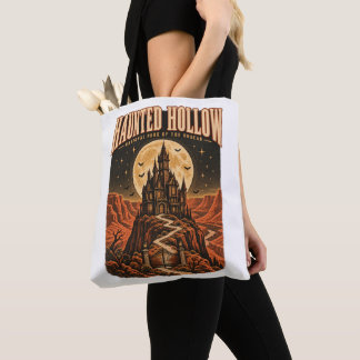 Tote Bag Château gothique vintage Halloween de Hollow hanté
