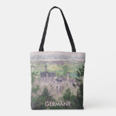 Tote Bag Château Retro Neuschwanstein en Allemagne (Dos)