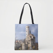 Tote Bag Château traditionnel à Cliff le jour nuageux (Devant)