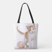 Tote Bag Chaton à côté de boule de ficelle (Dos)