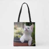 Tote Bag Chaton blanc turc (Devant)