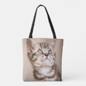 Tote Bag Chaton britannique gris mignon de cheveux courts (Dos)
