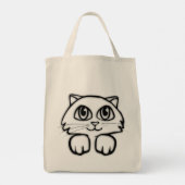 Tote Bag Chaton curieux (Dos)