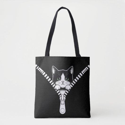 Tote Bag Chaton de chat drôle qui regarde (Devant)