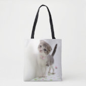 Tote Bag Chaton de pli d'écossais (Devant)