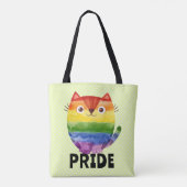 Tote Bag Chaton fière aquarelle mignon (Dos)