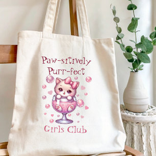 Tote Bag Chaton mignon dans une tasse à bulles