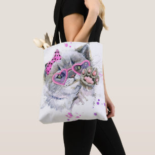 Tote Bag Chaton mignon d'aquarelle