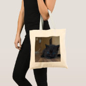 Tote Bag Chaton noir (Devant (produit))
