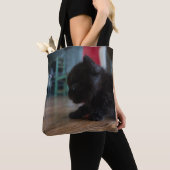 Tote Bag Chaton noir de près (De près)