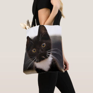 Tote Bag Chaton noir et blanc mignon de smoking