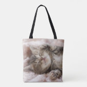 Tote Bag Chaton somnolent (Dos)