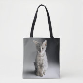 Tote Bag Chaton tigré bleu (Devant)