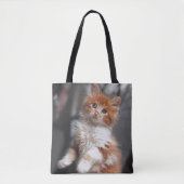 Tote Bag Chaton tigré orange (Devant)