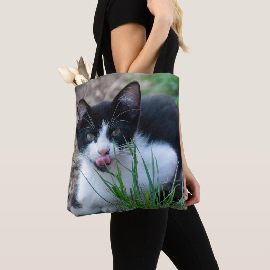 Tote Bag chaton tuxedo (De près)