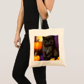Tote Bag Chaton vintage Halloween (Devant (produit))