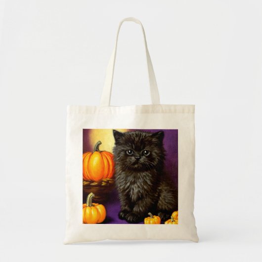 Tote Bag Chaton vintage Halloween (Devant)