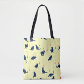 Tote Bag Chatons bleus et poissons rouges (Devant)